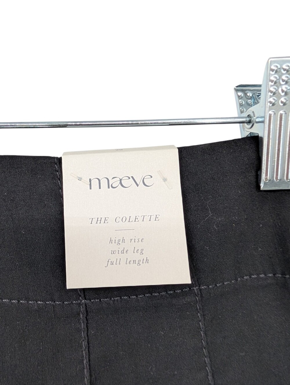 NWT Anthropologie Maeve The Colette Wide-Leg Pants | Size 28 | Black Full Length - Picture 9 of 14